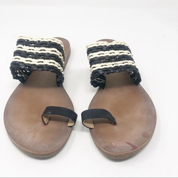 Lucky Brand | Baheeti Sandals in Black & Cream 6 - Picture 3 of 9